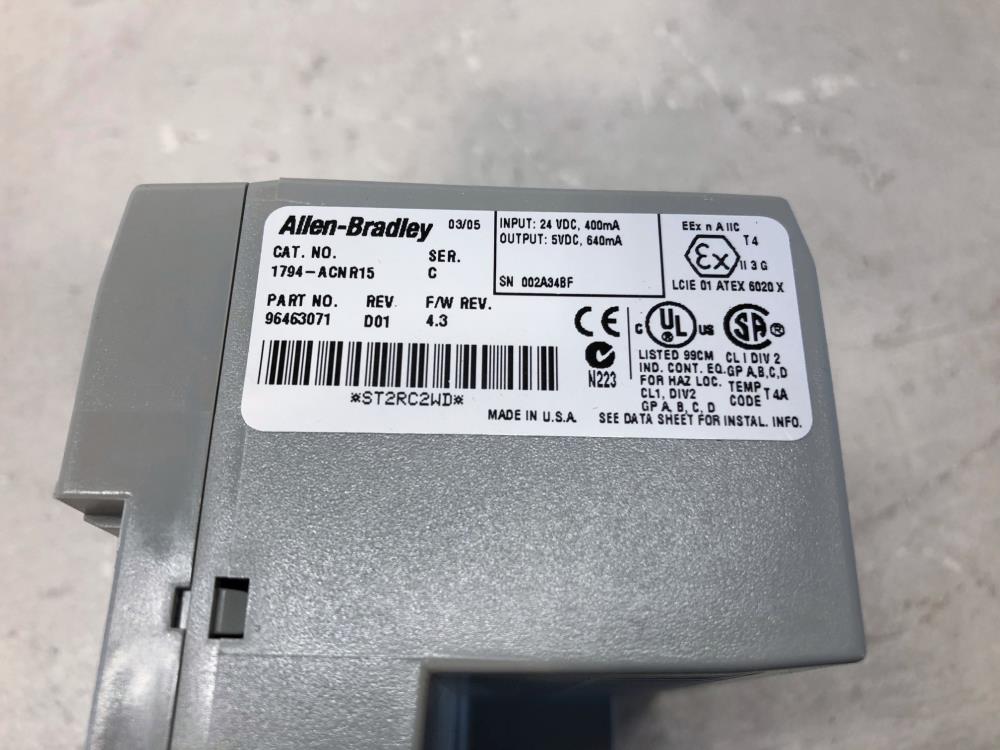 Allen Bradley 1794-ACNR15 Flex I/O ControlNet Redundant Media Adapter